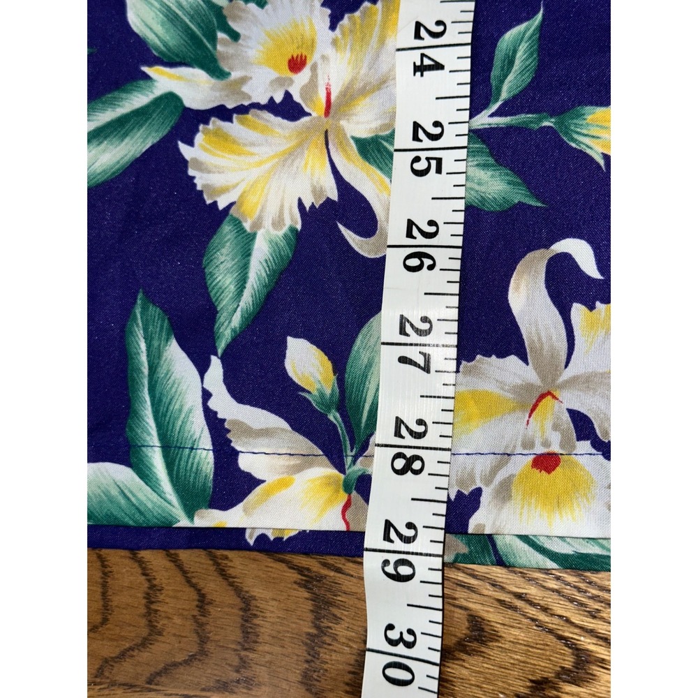 RJC Ltd Hawaiian Shirt Mens Large Purple Floral Orchid Aloha Button Down USA - Picture 5 of 5